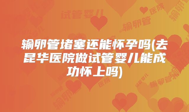 输卵管堵塞还能怀孕吗(去昆华医院做试管婴儿能成功怀上吗)