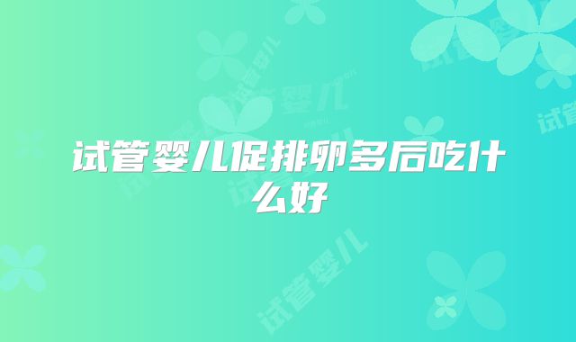 试管婴儿促排卵多后吃什么好