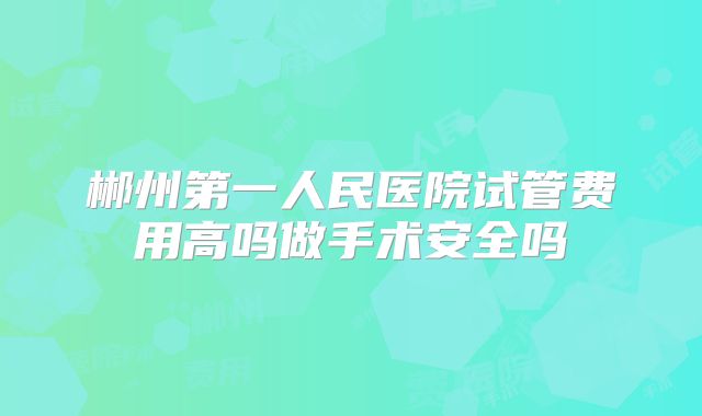 郴州第一人民医院试管费用高吗做手术安全吗