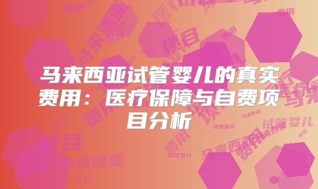 马来西亚试管婴儿的真实费用：医疗保障与自费项目分析