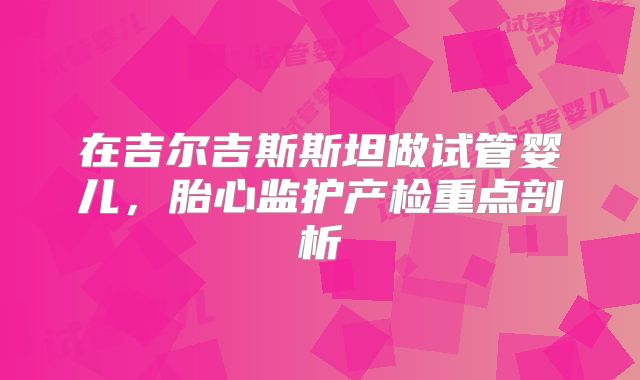 在吉尔吉斯斯坦做试管婴儿，胎心监护产检重点剖析