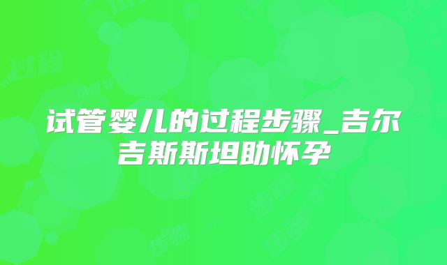 试管婴儿的过程步骤_吉尔吉斯斯坦助怀孕