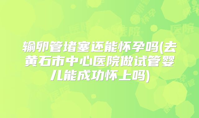输卵管堵塞还能怀孕吗(去黄石市中心医院做试管婴儿能成功怀上吗)