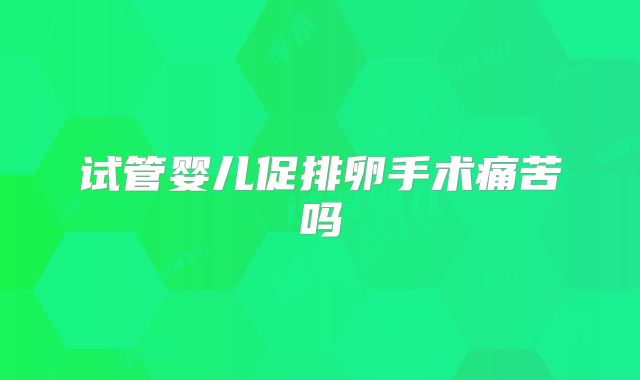 试管婴儿促排卵手术痛苦吗