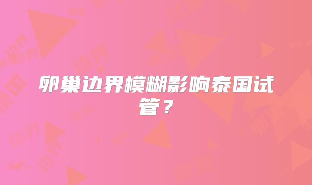 卵巢边界模糊影响泰国试管？