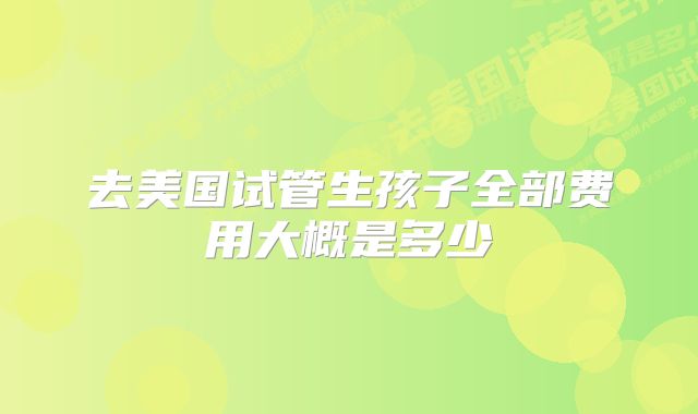 去美国试管生孩子全部费用大概是多少