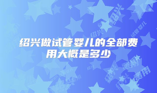 绍兴做试管婴儿的全部费用大概是多少
