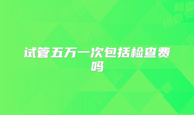 试管五万一次包括检查费吗