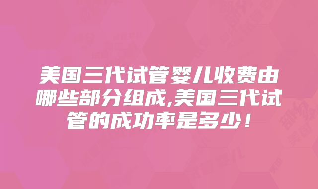 美国三代试管婴儿收费由哪些部分组成,美国三代试管的成功率是多少！
