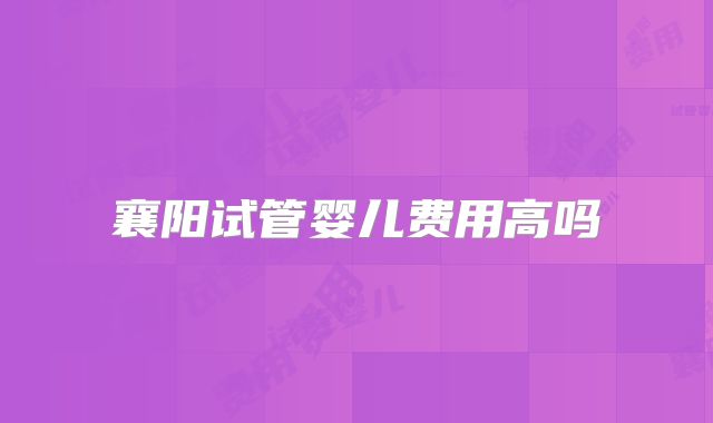 襄阳试管婴儿费用高吗