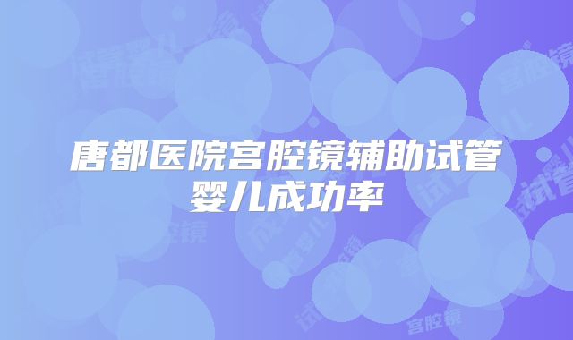 唐都医院宫腔镜辅助试管婴儿成功率
