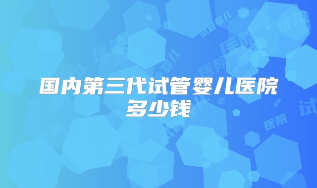 国内第三代试管婴儿医院多少钱