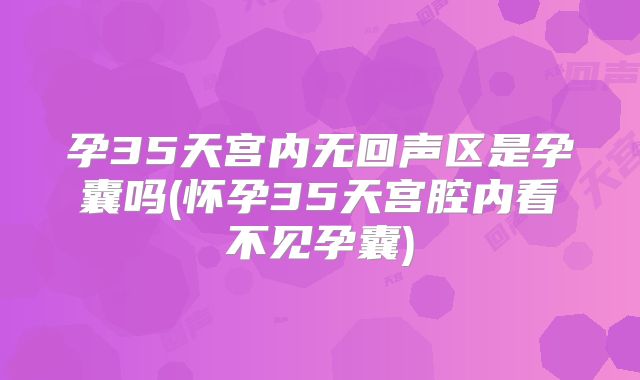 孕35天宫内无回声区是孕囊吗(怀孕35天宫腔内看不见孕囊)