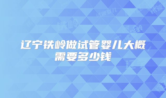 辽宁铁岭做试管婴儿大概需要多少钱