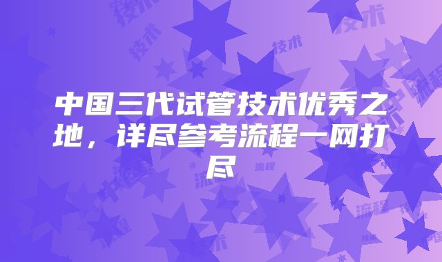 中国三代试管技术优秀之地，详尽参考流程一网打尽