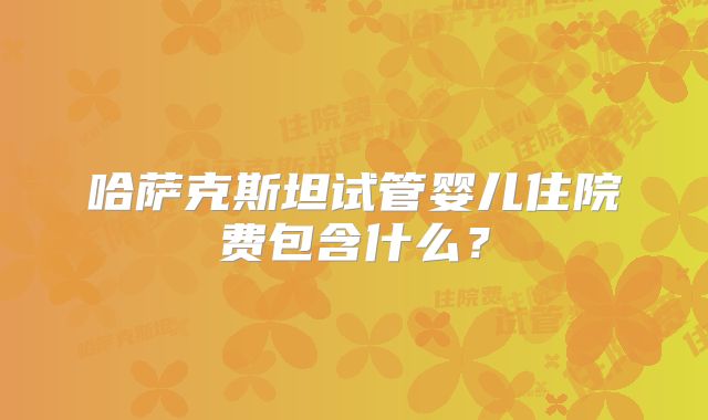 哈萨克斯坦试管婴儿住院费包含什么？
