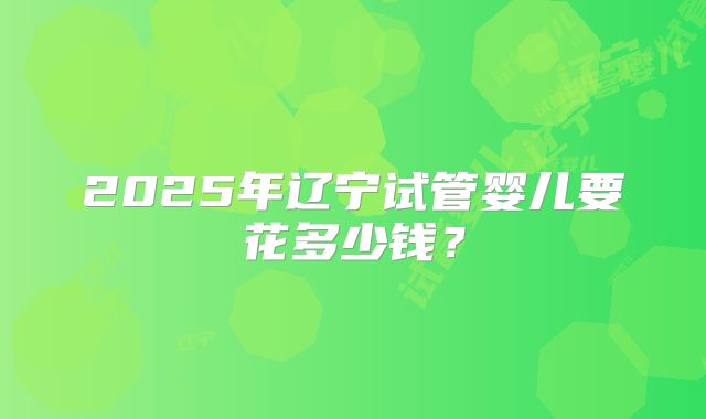 2025年辽宁试管婴儿要花多少钱？