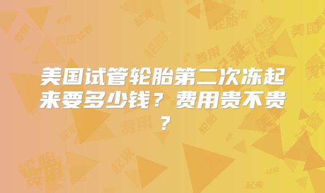 美国试管轮胎第二次冻起来要多少钱？费用贵不贵？