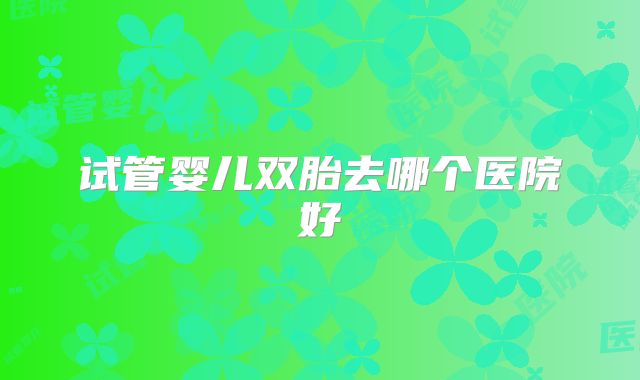 试管婴儿双胎去哪个医院好