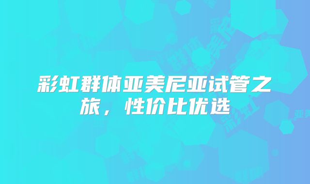 彩虹群体亚美尼亚试管之旅，性价比优选