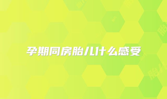 孕期同房胎儿什么感受