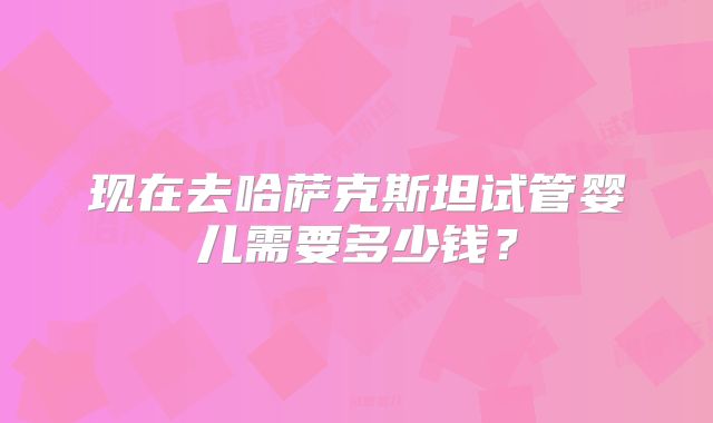 现在去哈萨克斯坦试管婴儿需要多少钱？