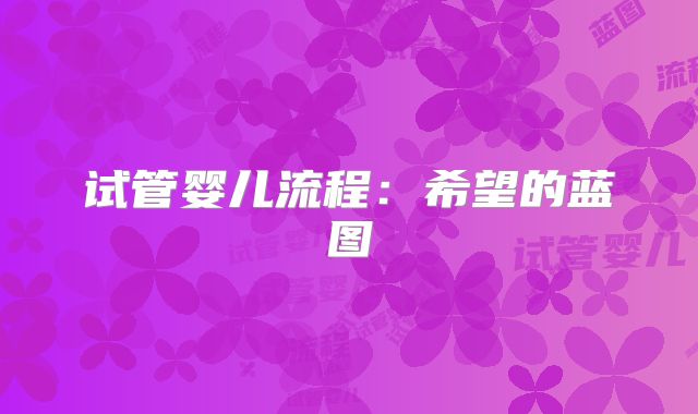 试管婴儿流程:希望的蓝图