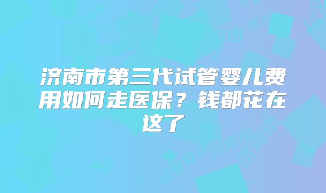 济南市第三代试管婴儿费用如何走医保？钱都花在这了