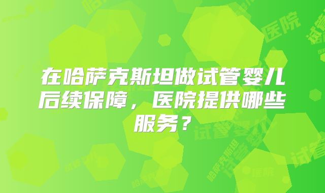 在哈萨克斯坦做试管婴儿后续保障，医院提供哪些服务？