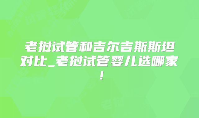 老挝试管和吉尔吉斯斯坦对比_老挝试管婴儿选哪家！