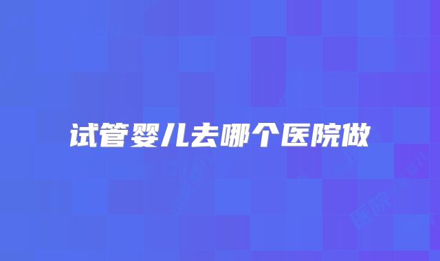 试管婴儿去哪个医院做