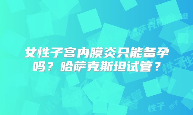 女性子宫内膜炎只能备孕吗？哈萨克斯坦试管？
