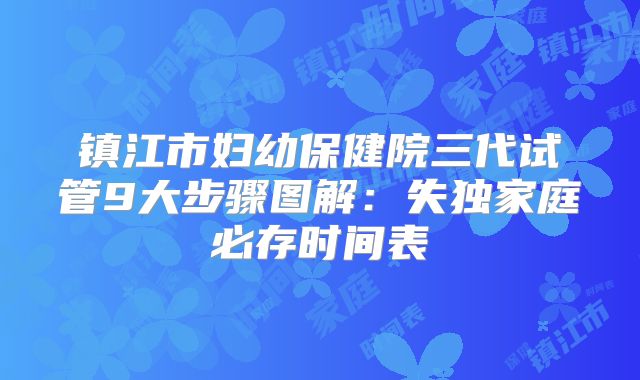 镇江市妇幼保健院三代试管9大步骤图解：失独家庭必存时间表