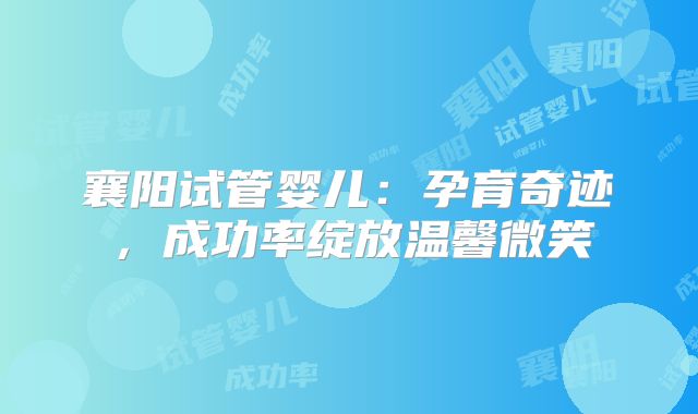 襄阳试管婴儿：孕育奇迹，成功率绽放温馨微笑