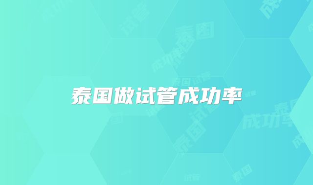 泰国做试管成功率