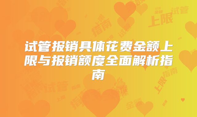试管报销具体花费金额上限与报销额度全面解析指南