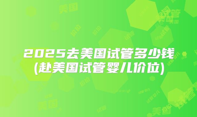 2025去美国试管多少钱(赴美国试管婴儿价位)