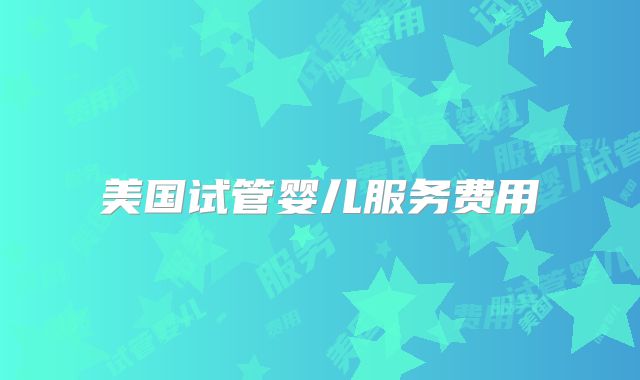 美国试管婴儿服务费用