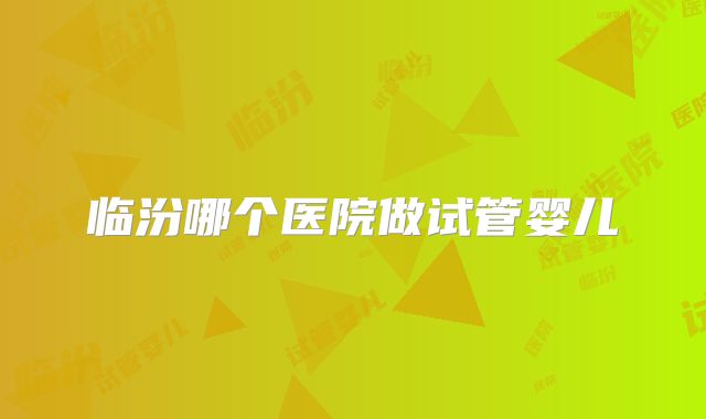 临汾哪个医院做试管婴儿