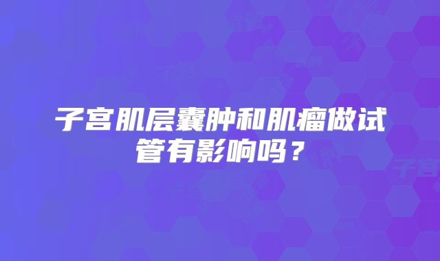 子宫肌层囊肿和肌瘤做试管有影响吗？