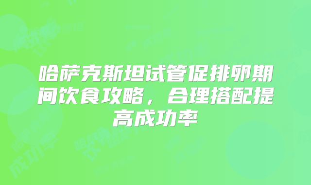 哈萨克斯坦试管促排卵期间饮食攻略，合理搭配提高成功率