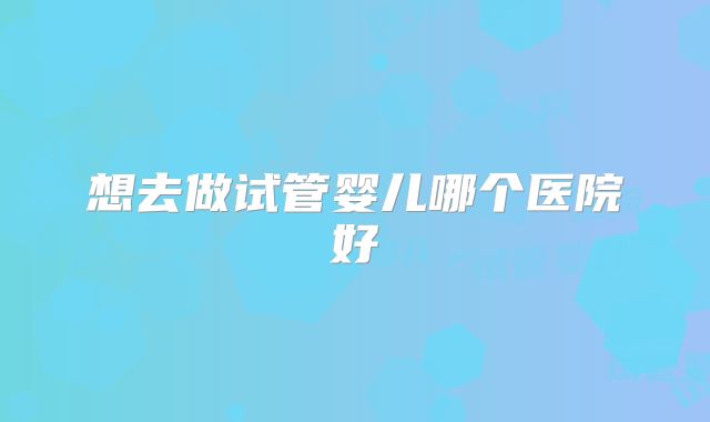想去做试管婴儿哪个医院好
