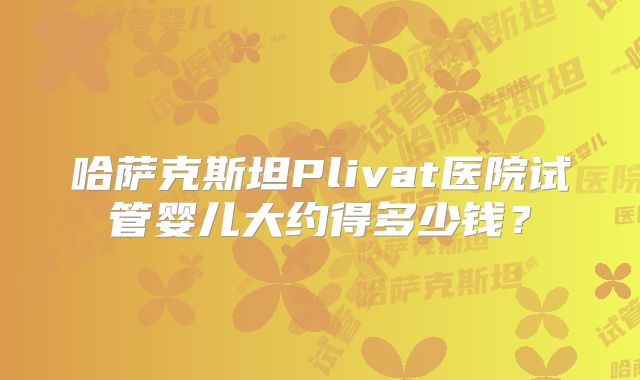 哈萨克斯坦Plivat医院试管婴儿大约得多少钱？