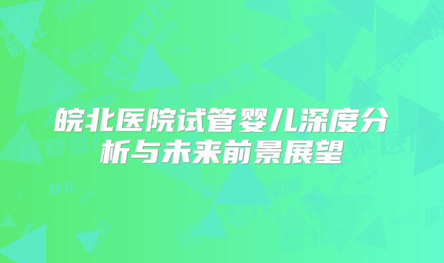 皖北医院试管婴儿深度分析与未来前景展望