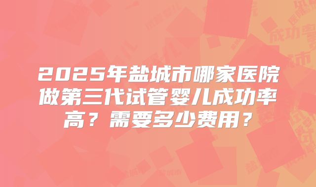2025年盐城市哪家医院做第三代试管婴儿成功率高？需要多少费用？