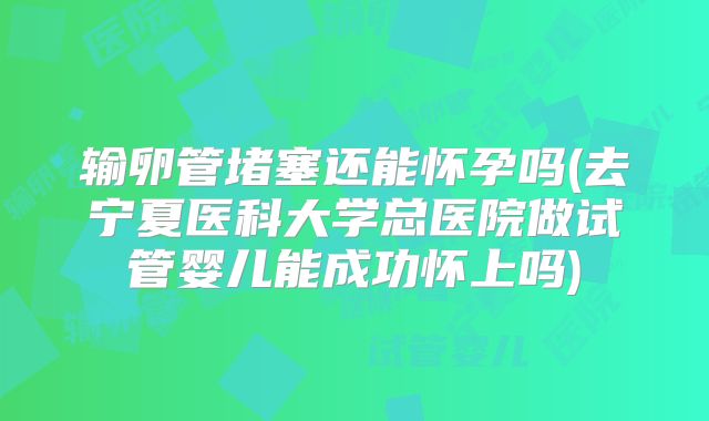 输卵管堵塞还能怀孕吗(去宁夏医科大学总医院做试管婴儿能成功怀上吗)