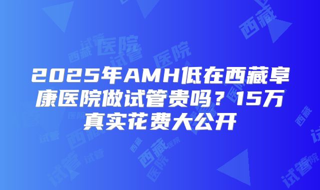 2025年AMH低在西藏阜康医院做试管贵吗?15万真实花费大公开