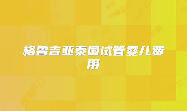 格鲁吉亚泰国试管婴儿费用