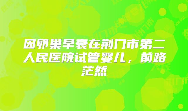 因卵巢早衰在荆门市第二人民医院试管婴儿，前路茫然