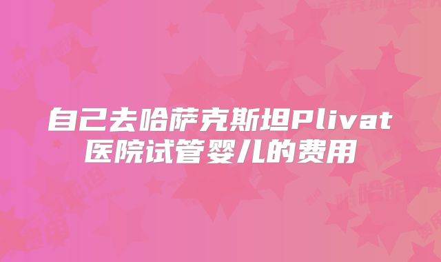 自己去哈萨克斯坦Plivat医院试管婴儿的费用